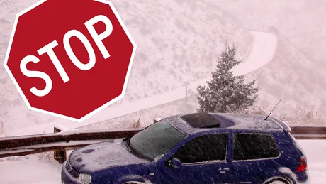 Drumuri blocate de zăpadă în România
