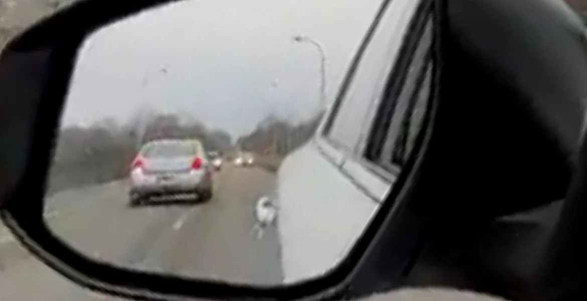 Manevra PERICULOASĂ, filmată pe autostradă – VIDEO