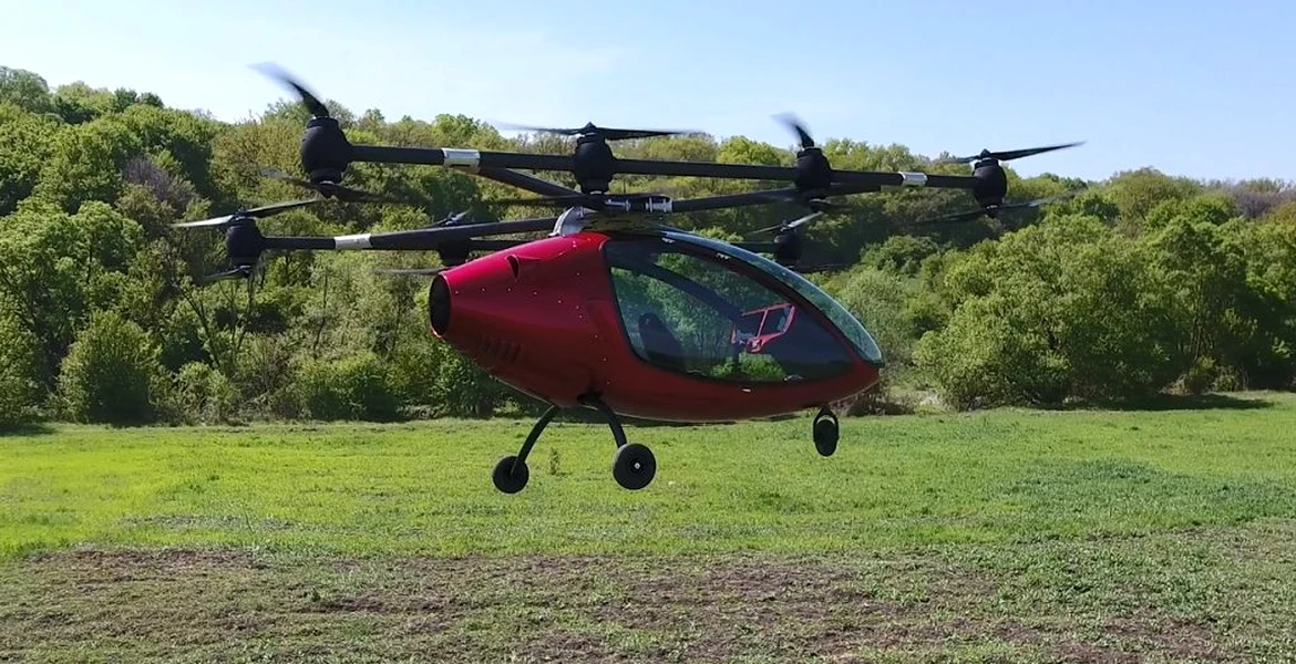 Drona pentru pasageri a efectuat primul zbor real – VIDEO