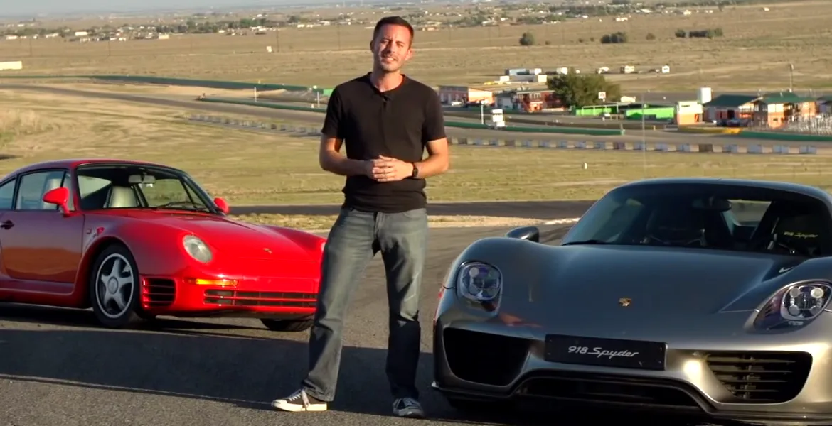 VIDEO: Porsche 918 Spyder vs Porsche 959, duelul dintre generaţii