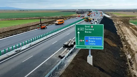 Cadou de Crăciun pentru șoferi: Se deschide circulația pe Tronsonul 3 din Autostrada Moldovei (A7)