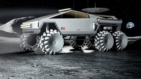 Cum arată Tesla Cybertruck pe care Elon Musk ar putea să o trimită pe Lună?