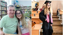 Larisa din Sibiu a luat BAC-ul la șapte ani de la accidentul care a lăsat-o cu un handicap grav. „Ne făcea litere cu mâna, ne scria. Uitați așa…”