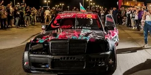 Cursă de drift desfășurată noaptea pe Transilvania Motor Ring