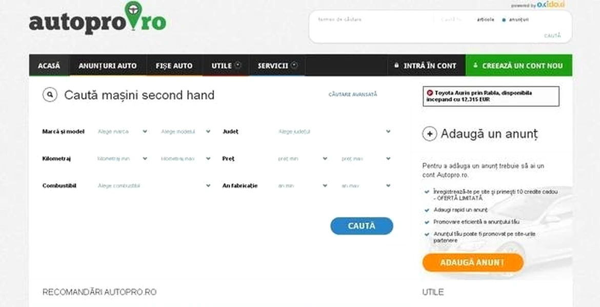 (P) Dacă vrei să vinzi sau să cumperi maşini, Autopro.ro e site-ul pe care îl cauţi