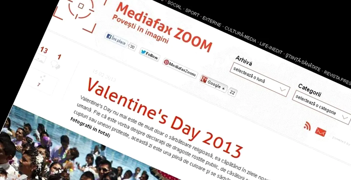 Mediafax.ro lansează Mediafax Zoom, o secţiune dedicată iubitorilor de fotografie