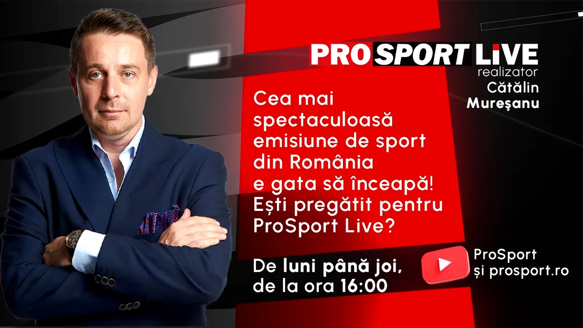 Cea mai spectaculoasă emisiune de sport din România e gata să înceapă! Ești pregătit pentru ProSport Live – Nebuni după fotbal?