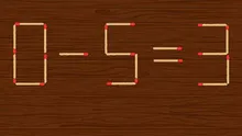 Test de inteligență | Mutați 2 bețe de chibrit, pentru a transforma 0 – 5 = 3 într-o egalitate corectă