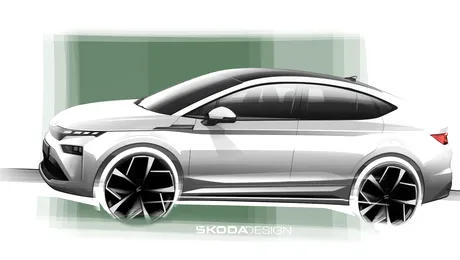 Primele schițe de design cu noua Skoda Enyaq facelift. SUV-ul primește influențe de design Modern Solid