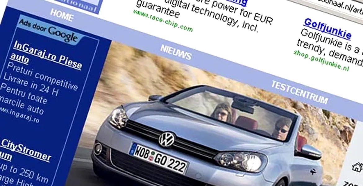 Noul Volkswagen Golf Cabrio apare în 2012