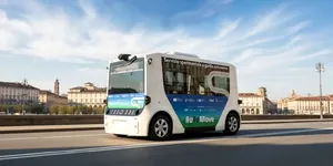 Microbuz autonom testat la Torino: 1.280 de kilometri fără accidente, dar cu sute de intervenții umane