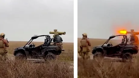 UTV-ul cu care soldații ucraineni au distrus un vehicul al armatei ruse - VIDEO