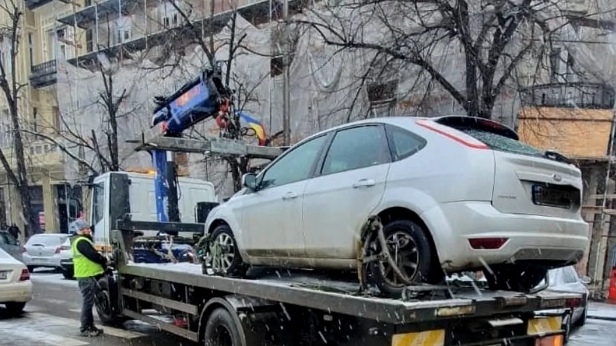 Orașul din România unde Poliția ridică mașini pe bandă rulantă