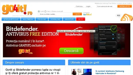 Go4it.ro oferă gratuit şi nelimitat licenţe antivirus Bitdefender