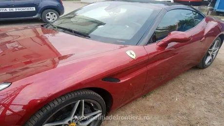 Un Ferrari California, căutat în Germania, a fost descoperit la Brăila. Mașina fusese furată cu o zi înainte - VIDEO