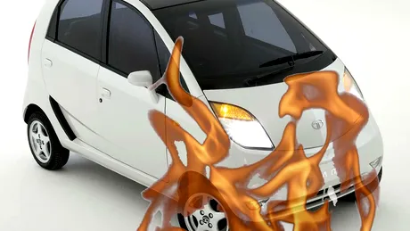 Tata Nano incendiu de la electronică