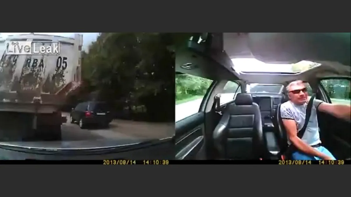 Cum să te faci praf într-un camion în două minute. VIDEO