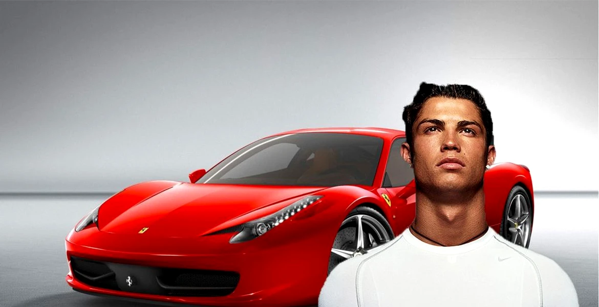 Cristiano Ronaldo va testa Ferrari 458 Italia