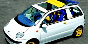 Daewoo Matiz decapotabil, cu motor electric și range-extender diesel. Acesta era conceptul inițial propus de celebrul Giugiaro