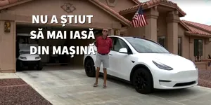 Șoferul unei Tesla a rămas blocat în mașină după ce a rămas fără baterie. Nu a știut să deschidă ușile manual – VIDEO