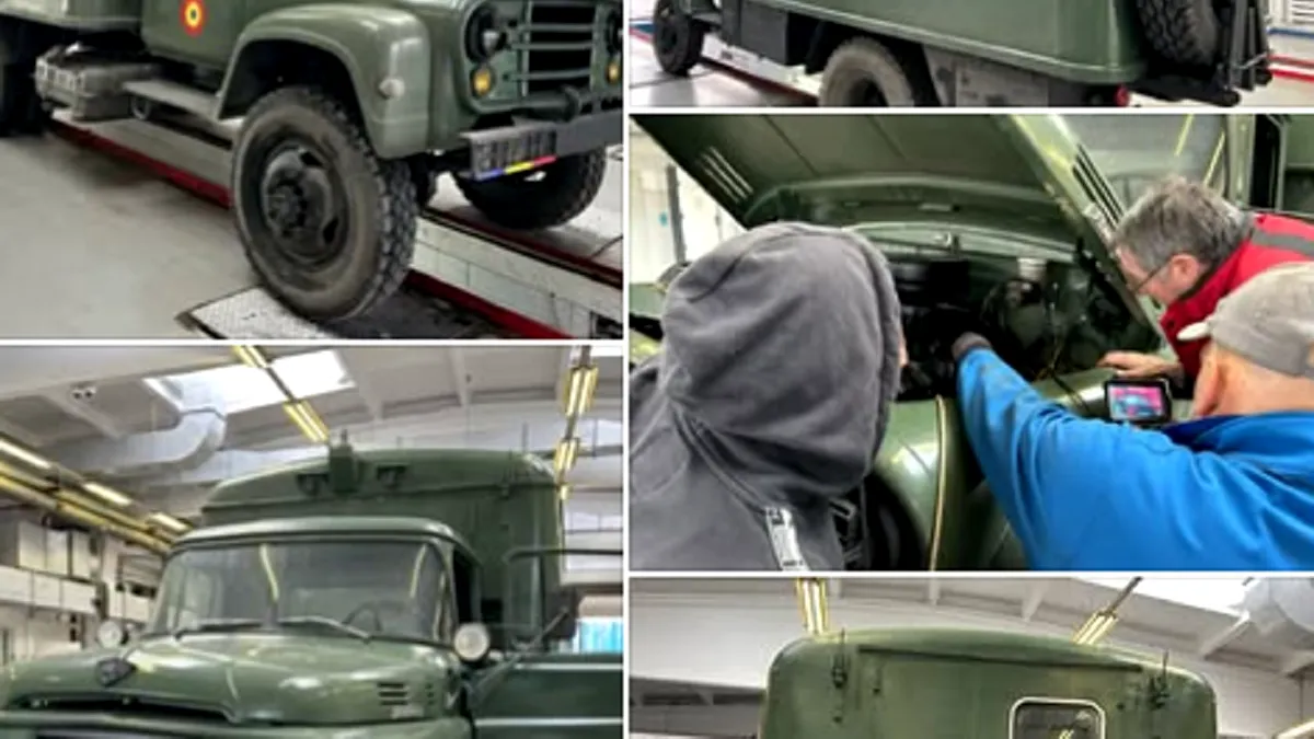 Respect pentru trecut: un camion militar din 1974, refăcut în onoarea tatălui