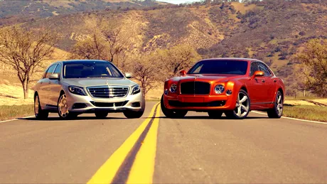 Bentley Mulsanne Speed vs Mercedes Maybach S600. Duelul titanilor. VIDEO