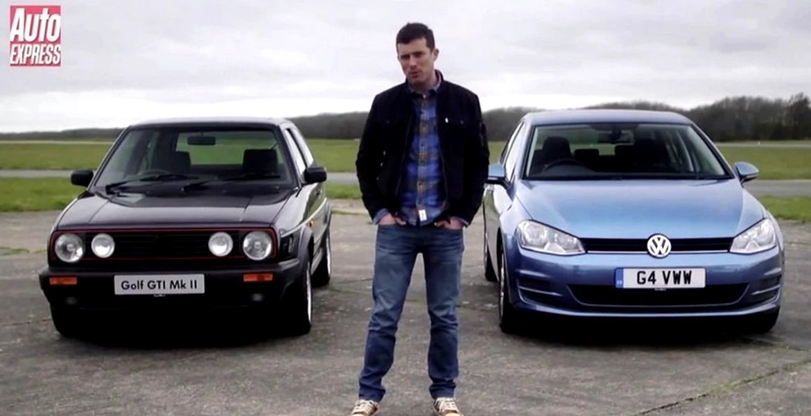 Video: liniuţă cu VW Golf 2 GTI şi VW Golf 7 2.0 TDI