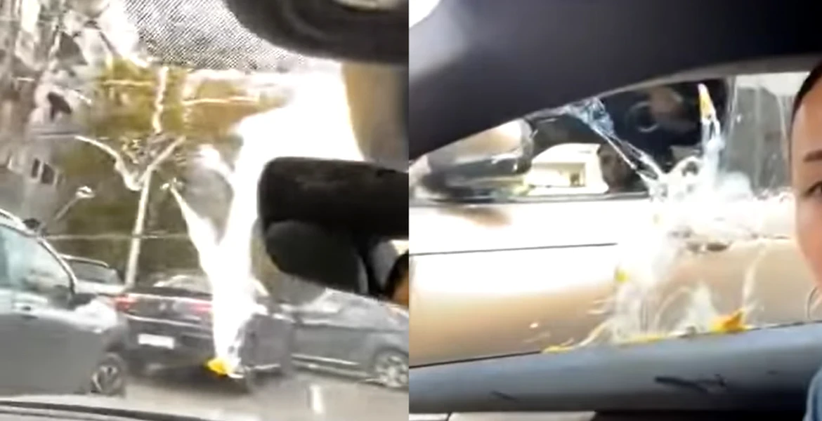 Filmat în trafic: Ce amendă primești dacă arunci cu ouă în mașina altui șofer?