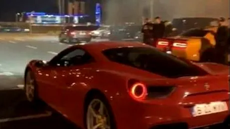 Drifturi cu Ferrari şi rafale de AK-47 în Oradea. Clipul VIDEO a ajuns la Poliţie