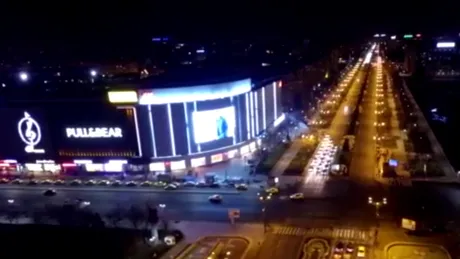 VIDEO. Cum arată Bulevardul Unirii noaptea filmat cu o dronă