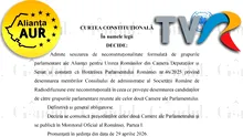 Conducerea TVR și Radio România se schimbă. Gândul a obținut motivarea CCR în cazul alegerii șefilor televiziunii și radioului public, contestată de AUR