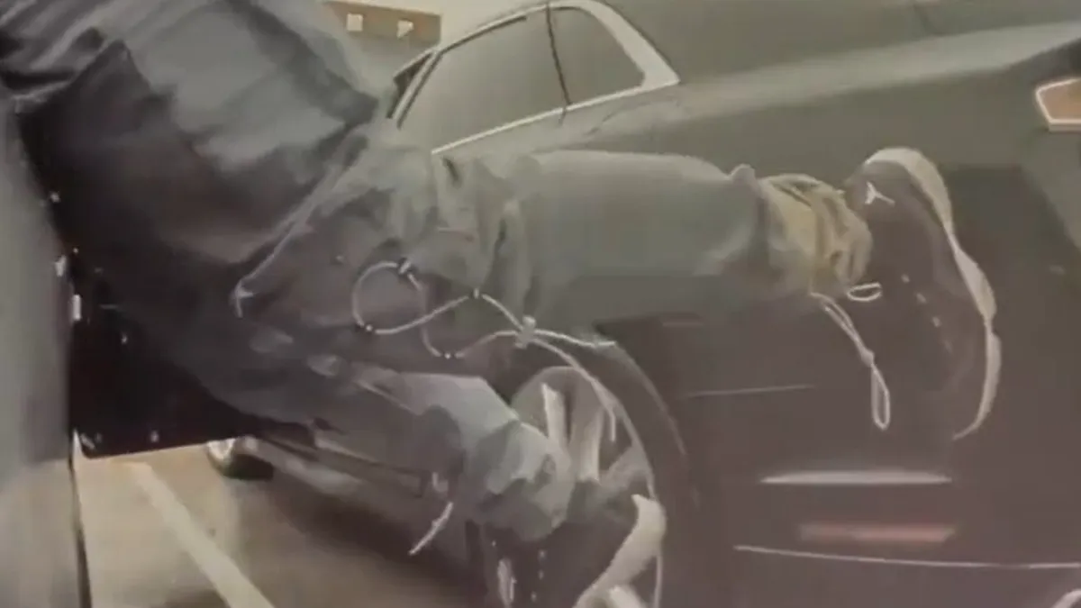 O mașină Tesla a filmat momentul în care un hoț sparge geamul și fură obiecte din interior - VIDEO