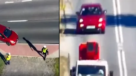 Video – Poliția poloneză folosește drone pentru a-i amenda pe șoferii care dau flash-uri în trafic