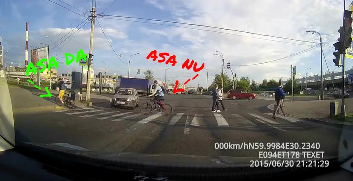 Traversarea neregulamentară a bicicliştilor face victime. VIDEO