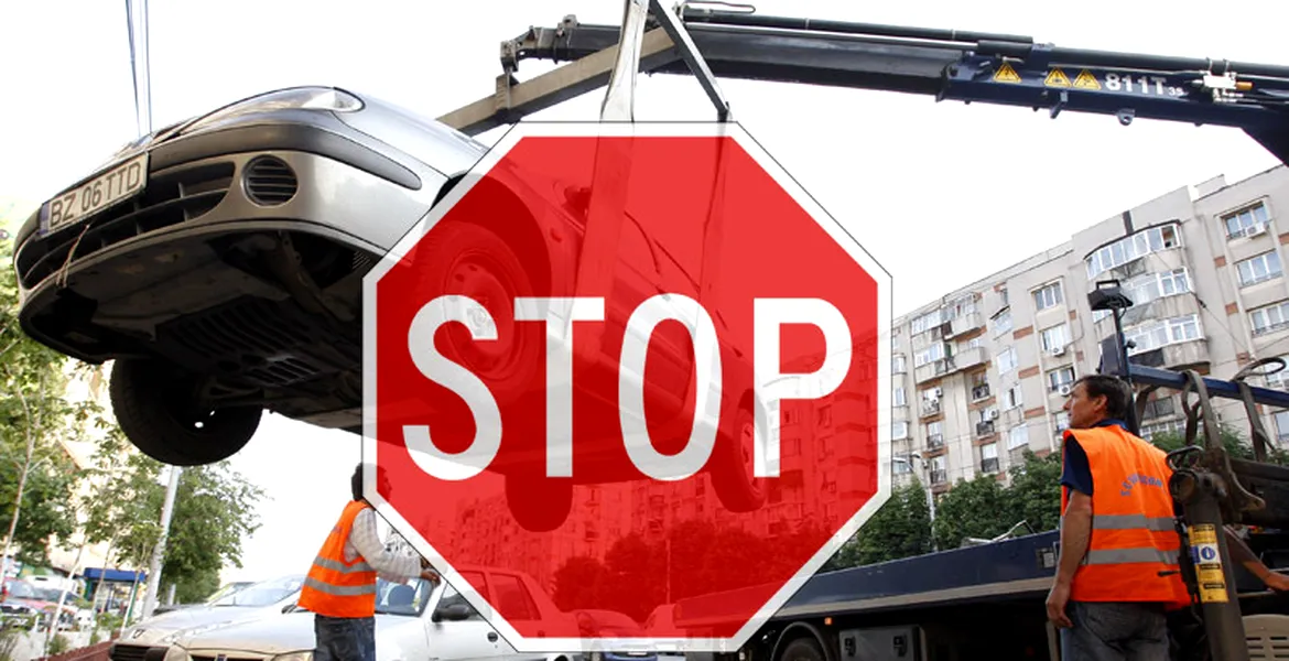 Lovitură dată „hingherilor” de maşini: mai au voie să ridice maşini doar dacă blochează