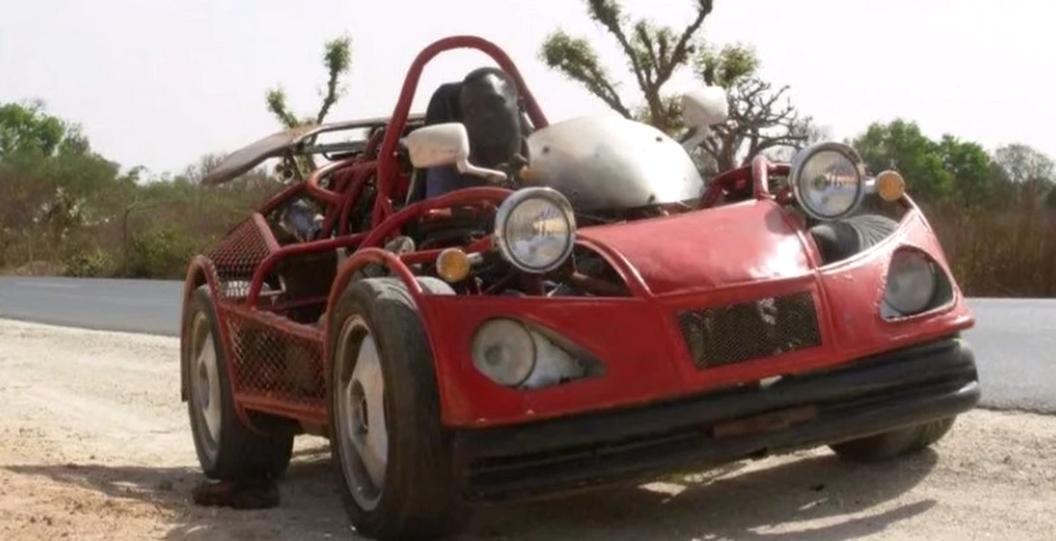 Un tip din Africa şi-a făcut o maşină din resturi, iar noi ne întrebăm de ce nu face toată lumea la fel (VIDEO)