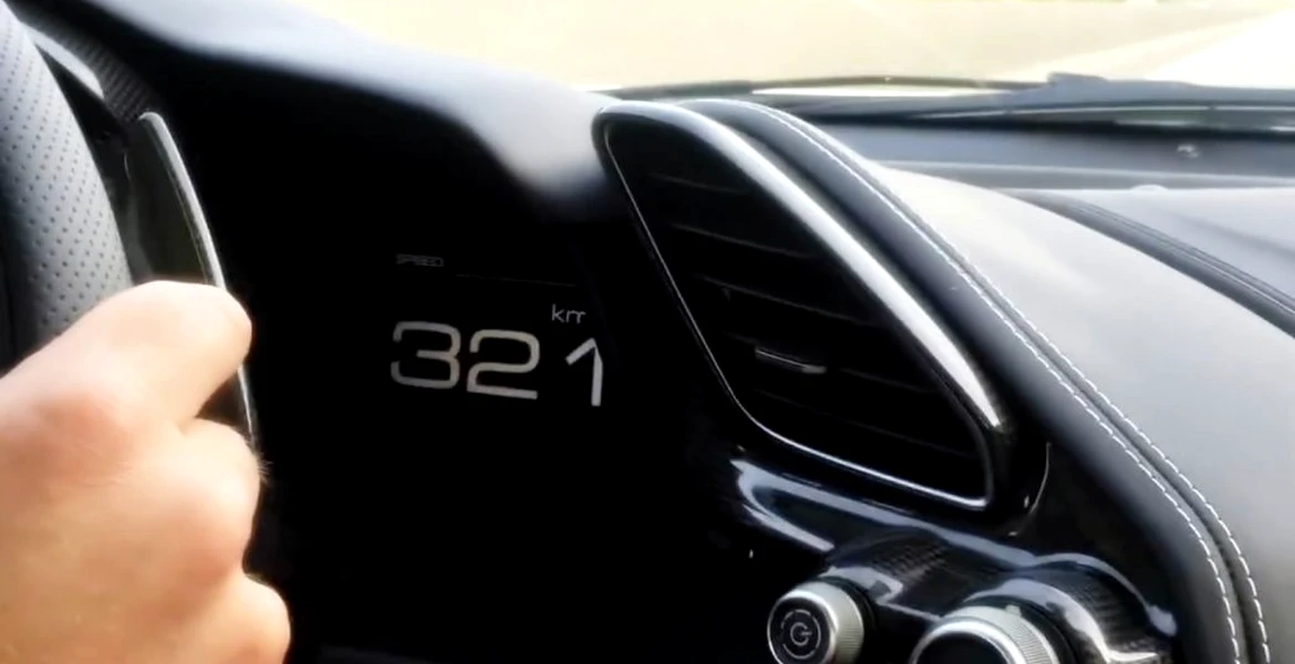 Cineva a descoperit ce înseamnă „peste 330 km/h” pentru Ferrari 488 GTB [VIDEO]
