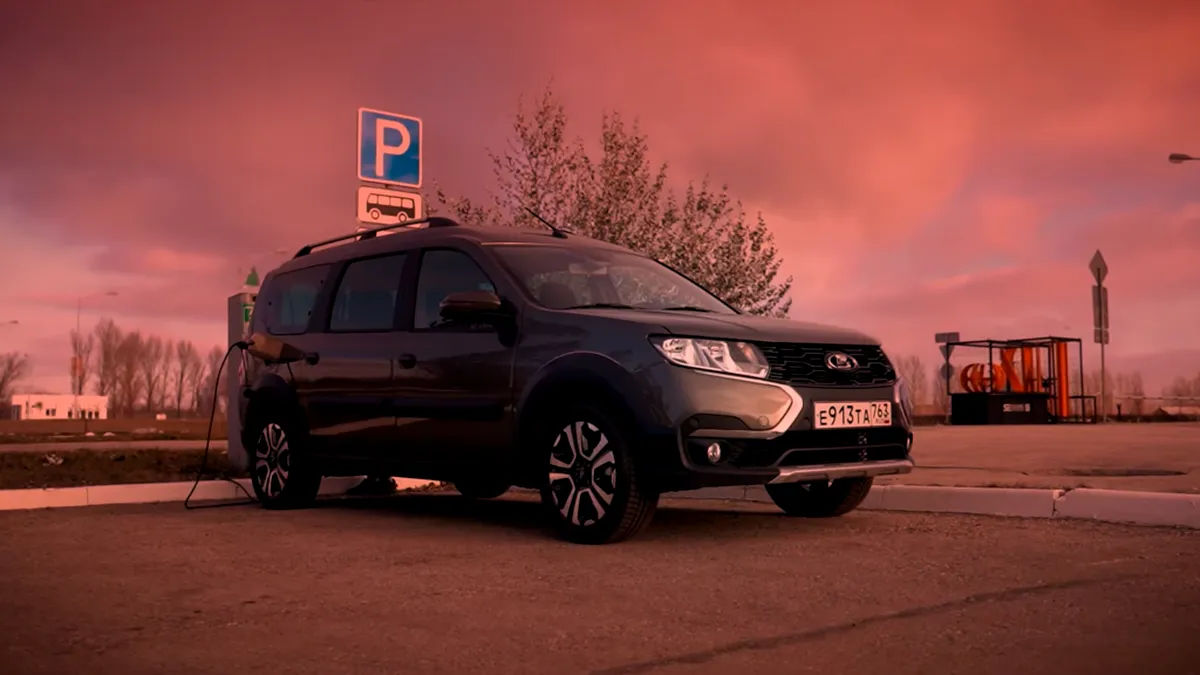 Rușii au transformat Dacia Logan în mașină electrică. Modelul rusesc are o autonomie de 400 km - VIDEO