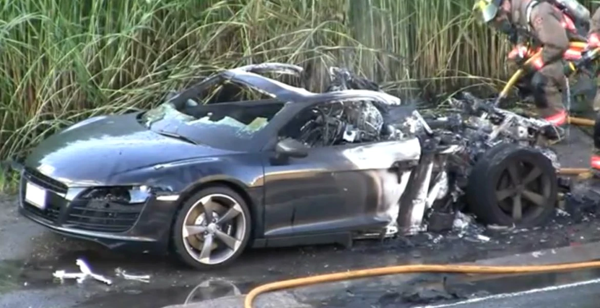 S-a întâmplat în Canada – Audi R8 în flăcări. VEZI VIDEO!