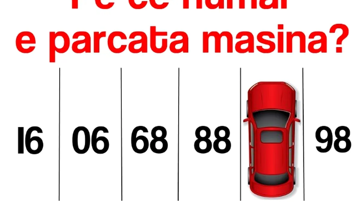 Pe ce număr e parcată maşina? Răspunde în 20 de secunde