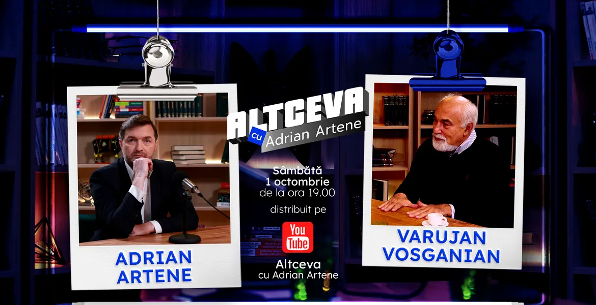 Varujan Vosganian este invitat la podcastul ALTCEVA cu Adrian Artene
