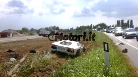 Primul accident cu noul Lamborghini Aventador!