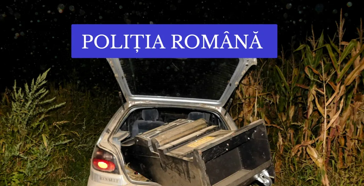După ce a jucat la păcănele, un gorjean a furat aparatul, l-a băgat în mașină și l-a transportat pe câmp – FOTO