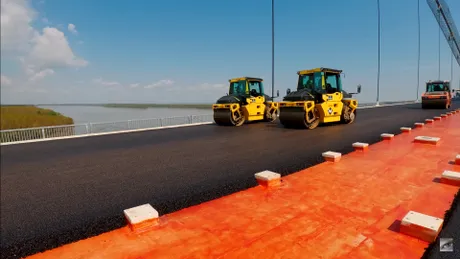 Golden Gate-ul României, podul de la Brăila peste Dunăre, intră din nou în reparații. Viteza limitată la 40 km/h