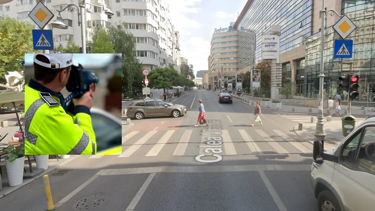 Limita de viteză, redusă la 30 km/h pe străzile adiacente Căii Victoriei. Ce măsuri a luat Poliția?