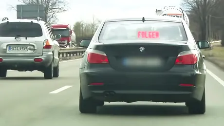 VIDEO - Cum prind polițiștii vitezomanii: un BMW E60 camuflat provoacă în trafic