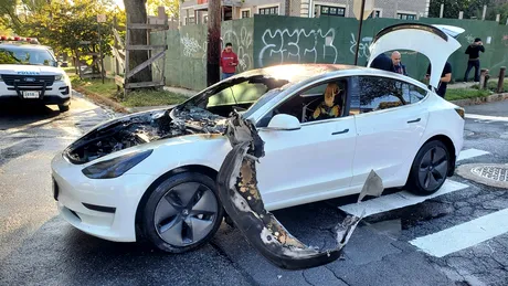 Un Tesla Model 3 a ars ca o torță în timpul încărcării (cu video)