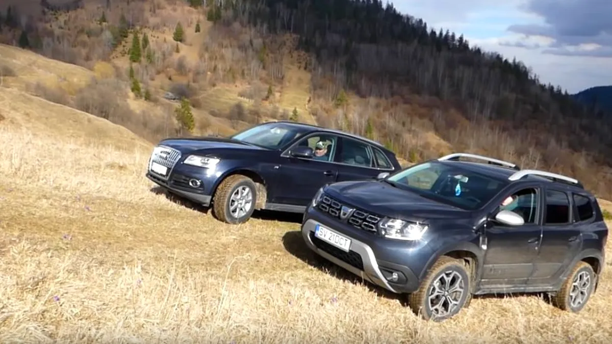 Dacia Duster versus Audi Q5. 4WD sau quattro, care e mai tare?