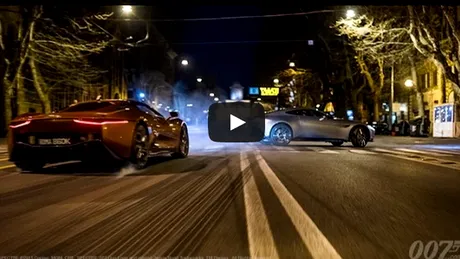 Aston Martin DB10 vs Jaguar C-X75 în BOND:Spectre. VIDEO