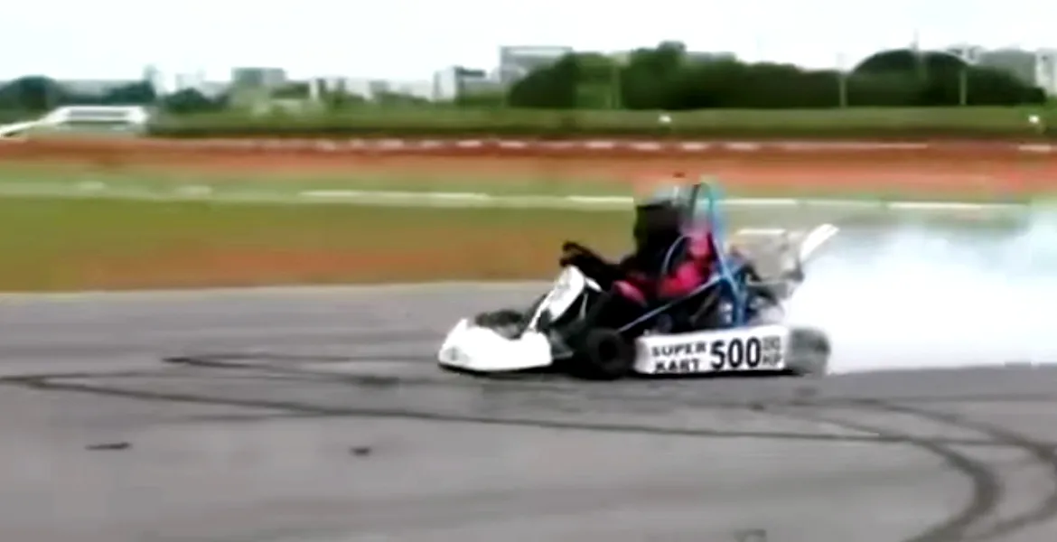 Un kart cu 500 de cai-putere este nebunie pură. Cineva, desigur, l-a materializat